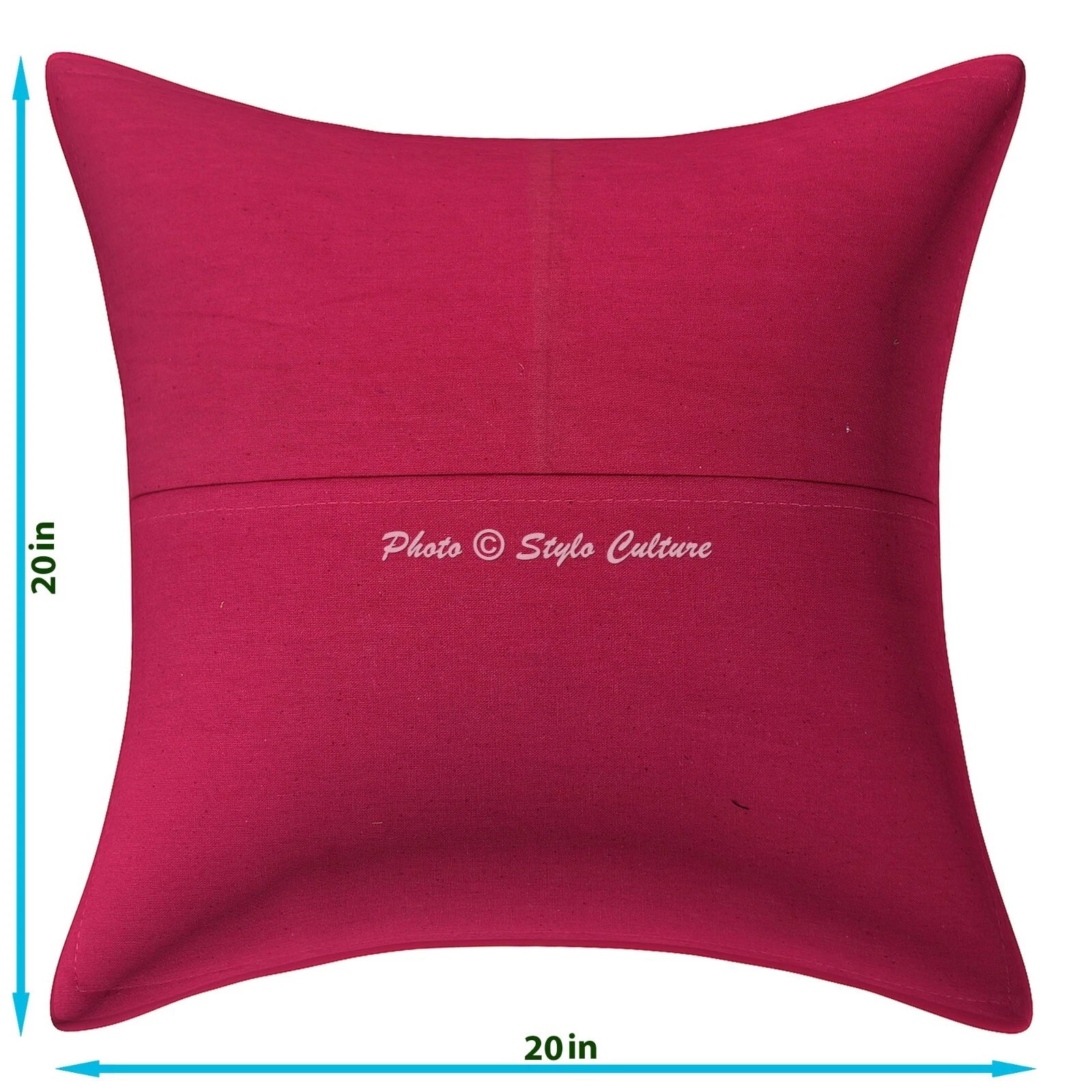 Pink Cushion Cover Vintage Gypsy Handmade Indian Ethnic Tribal Hippie Pillow