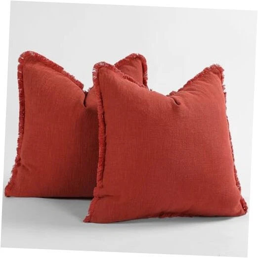 Pumpkin Fall Pillow Covers 18x18 Set of 2 18" x 18" (Pack of 2) Burnt Orange