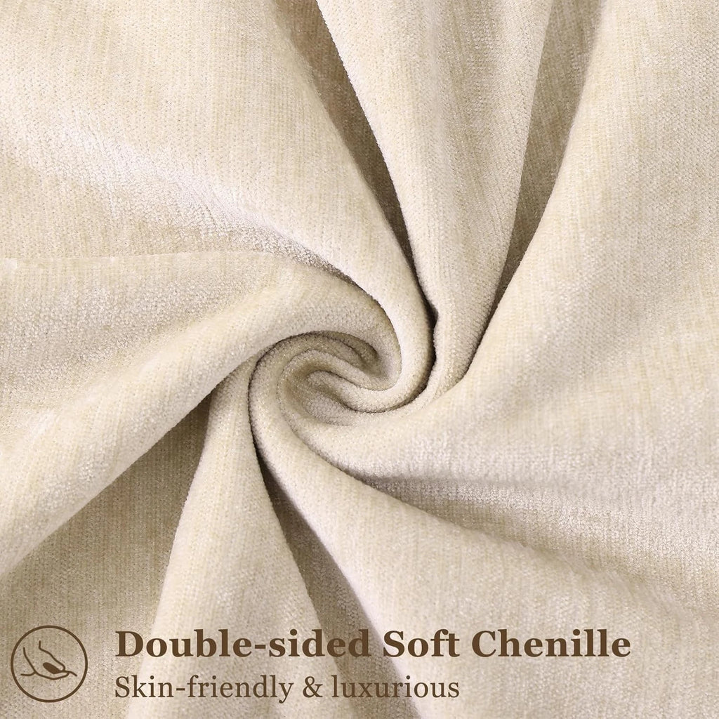 decorUhome Couch Throw Pillow 18" x (Pack of 2), Natural Beige