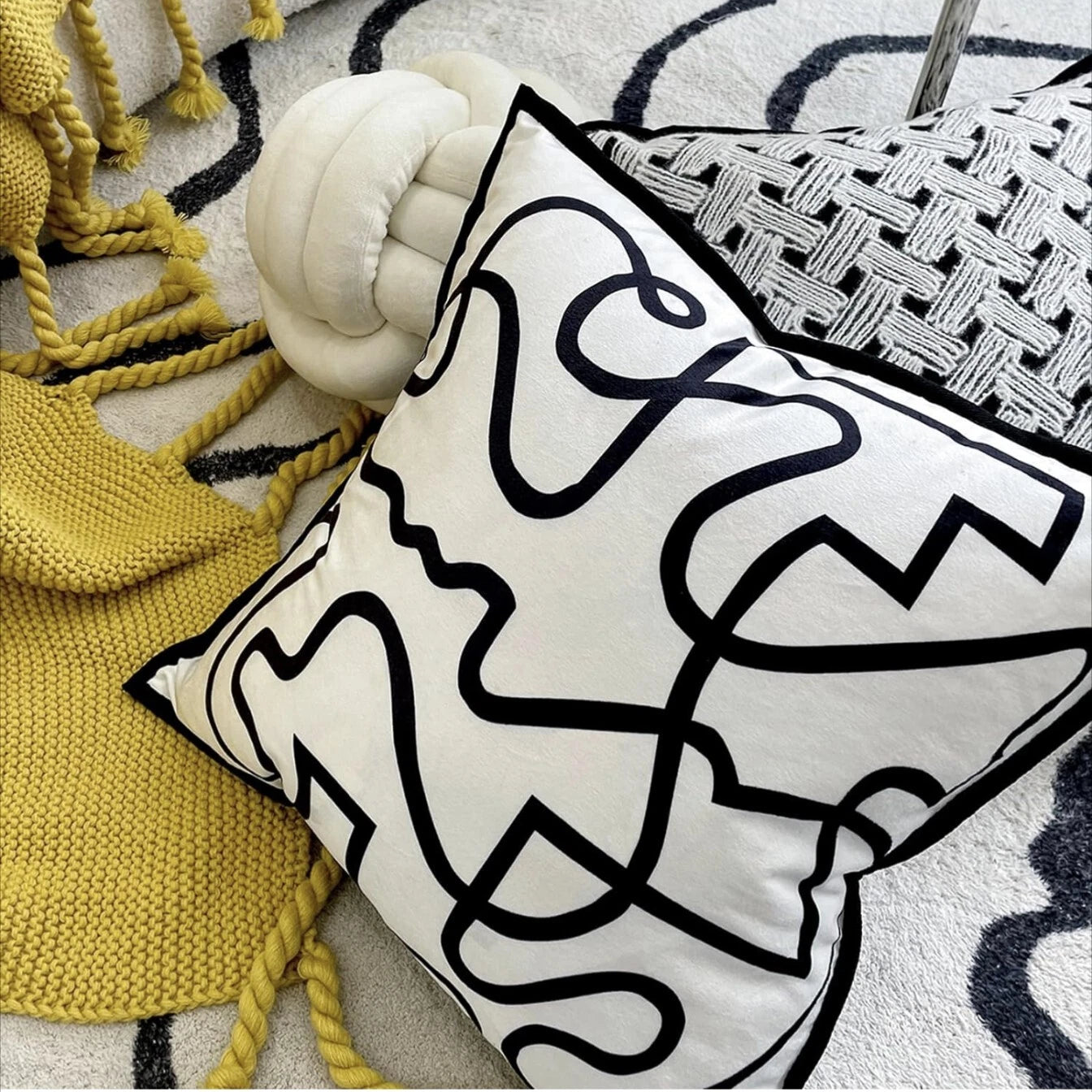 Throw Pillow Covers 18x18, 2 Pcs Decorative Pillow Covers, Farmhouse Couch...