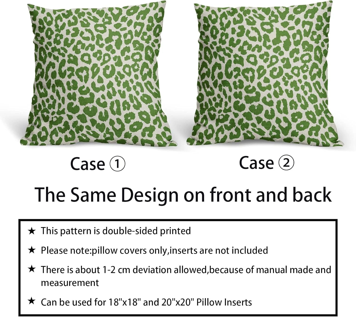 Lime Green Leopard Print Pillow Covers 18X18 Set of 2 Preppy Room Decor Cheetah
