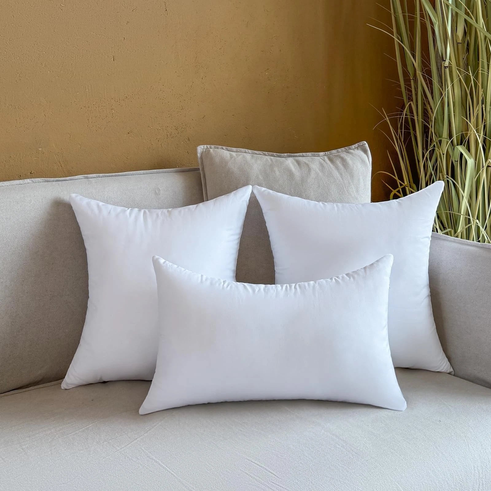16 x 16 Outdoor Pillow Inserts Set of 2 Square Throw Pillow Inserts Waterproo...