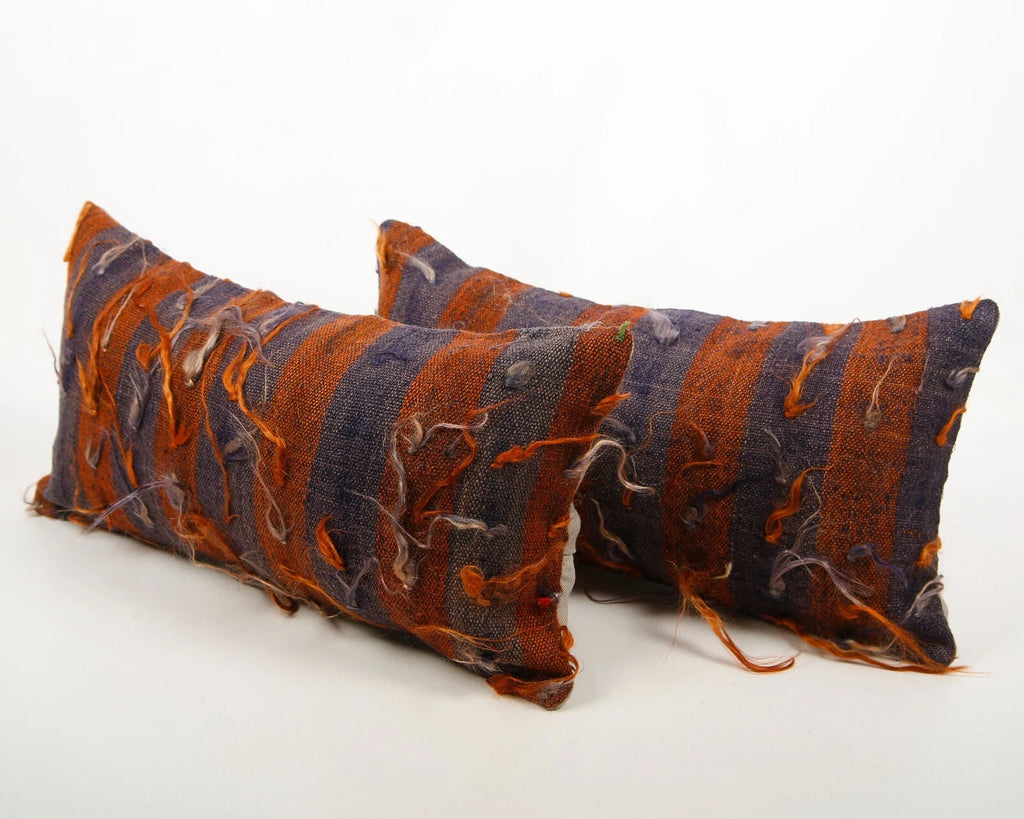 Set of 2 Kilim Pattern Woven Fabric Pillow Cover Kilim Rug Southwestern Bohemian