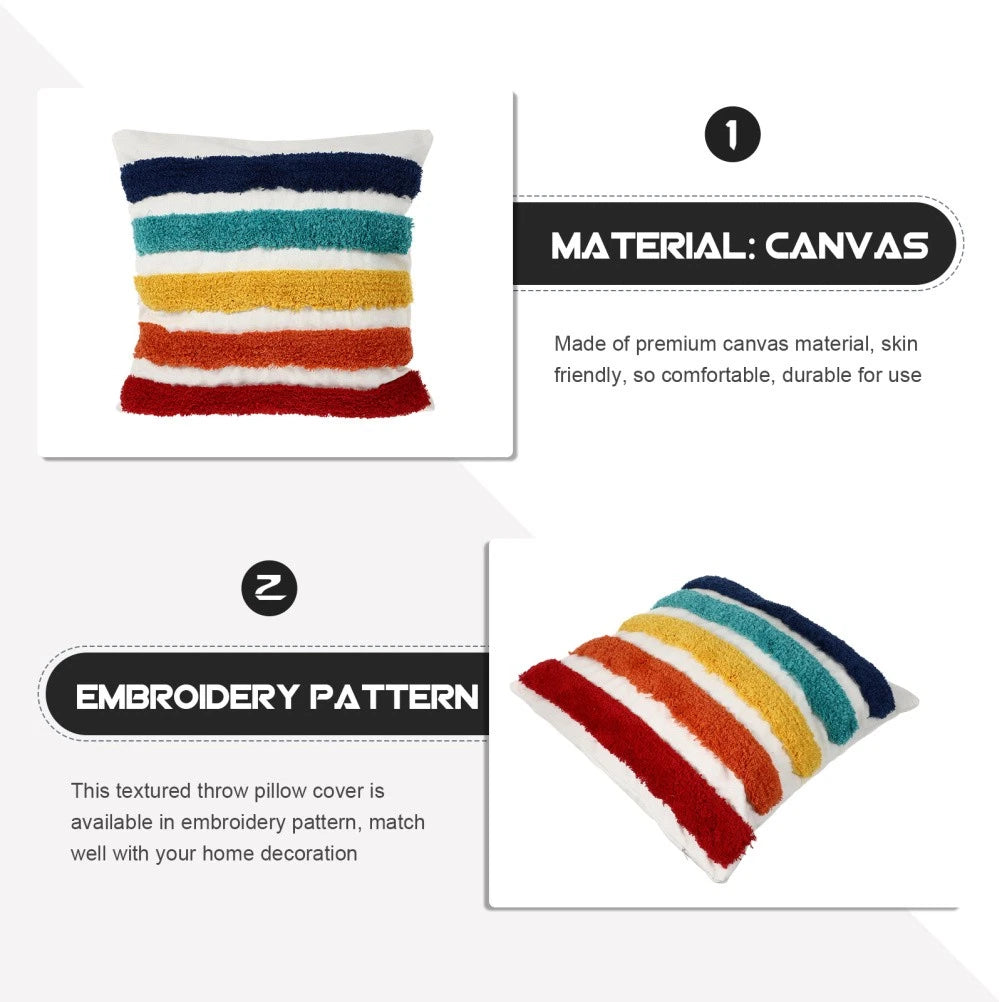 Rainbow Decorative Pillow Throw Cushion Cover Household Pillowcase