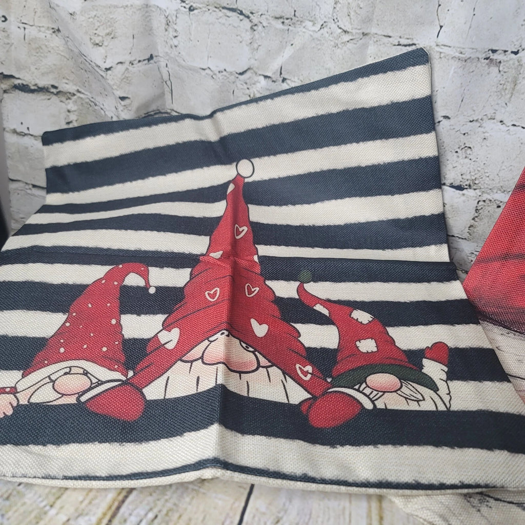 2 Santa Christmas Gnomes Cases Throw Pillow Cover Home Cushion Sofa