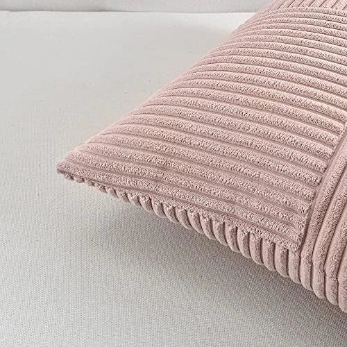 Lumbar Decorative Throw Pillow Covers 12x20 Inch for 20" x 12" Blush Pink