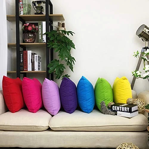 4-Pack 100% Cotton Lumbar Comfortable Solid Decorative 12x20inch/30x50cm Red