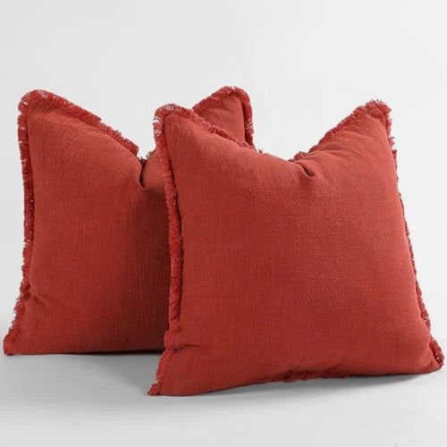 Pumpkin Fall Pillow Covers 18x18 Set of 2 18" x 18" (Pack of 2) Burnt Orange