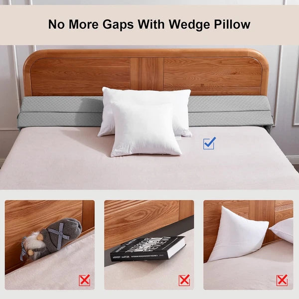 Queen Size Bed Wedge Pillow - Bed Gap Filler Mattress Wedge Headboard Pillow Clo
