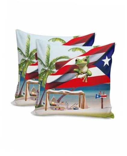 4th of July Throw Pillow Covers 20x20 Inch Set 20" x 20" (Pack of 2) Red Green