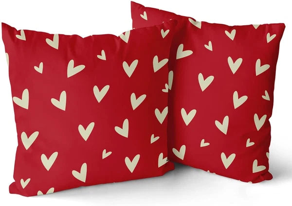 Valentines Day Pillow Covers 18" x (Pack of 2), Red