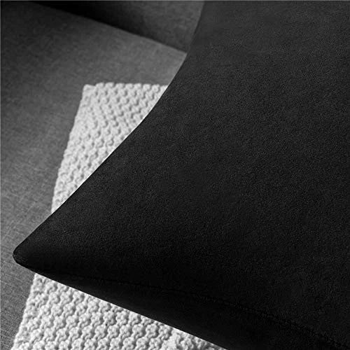 Decorative Pillow Covers 18x18: 2 Pack Cozy Soft 18" x 18" (Pack of 2) Black
