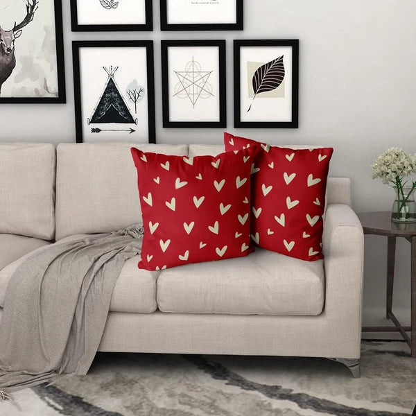 Valentines Day Pillow Covers 18" x (Pack of 2), Red
