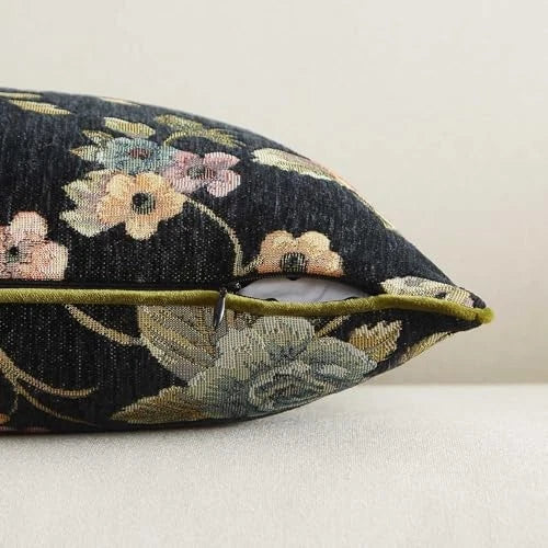 Boho Floral Pillow Covers 26x26 Inch Set of 2 26" x 26" (Pack of 2) Black