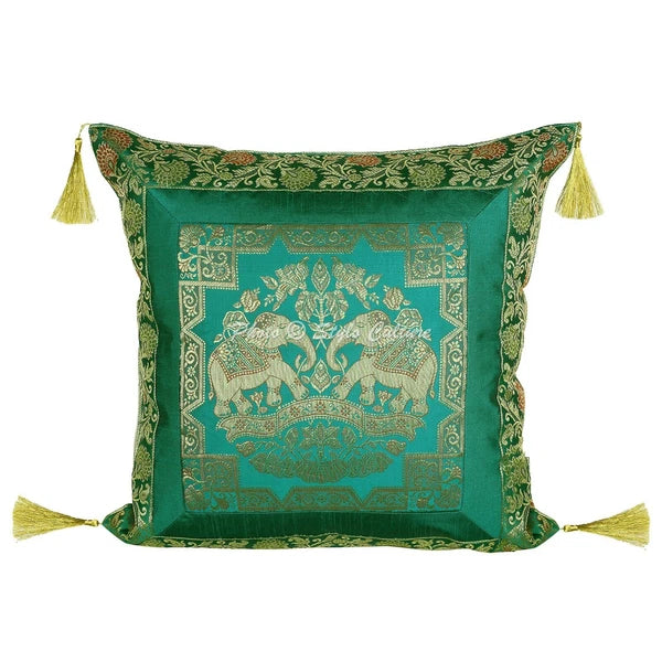 Decor Floor Cushion Brocade Jacquard Boho Elephant Hippie Gypsy Pillow