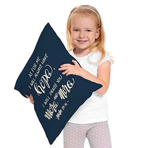 Pillows Covers Decorative Throw Pillow 18" x 18" (Pack of 1) Bible Quote