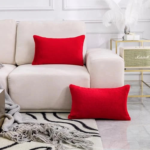 Pillow Covers 12x20 Valentine's Day Decorative Fluffy Faux Fur Super Soft