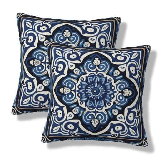Throw Pillow Covers 18x18 Set of 2 Chinoiserie 18" x 18" (Pack of 2) Blue