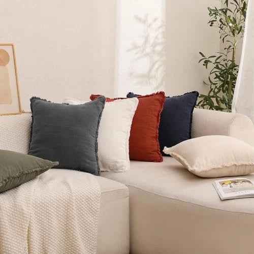 Pumpkin Fall Pillow Covers 18x18 Set of 2 18" x 18" (Pack of 2) Burnt Orange