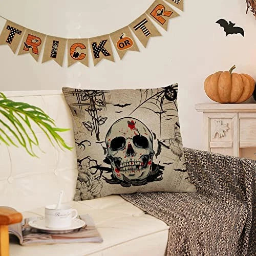 Halloween Pillow Covers 18x18 Set of 4 18" x 18" (Pack of 4) A-halloween 16
