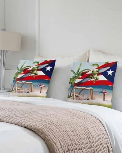 4th of July Throw Pillow Covers 20x20 Inch Set 20" x 20" (Pack of 2) Red Green