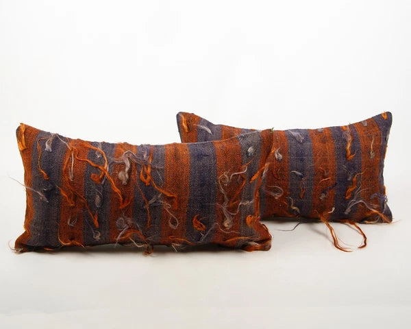 Set of 2 Kilim Pattern Woven Fabric Pillow Cover Kilim Rug Southwestern Bohemian