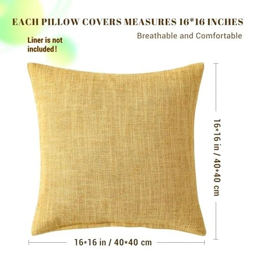 Decorative Throw Pillow Covers 16x16 Inch Super Soft Modern Farmhouse Pillow