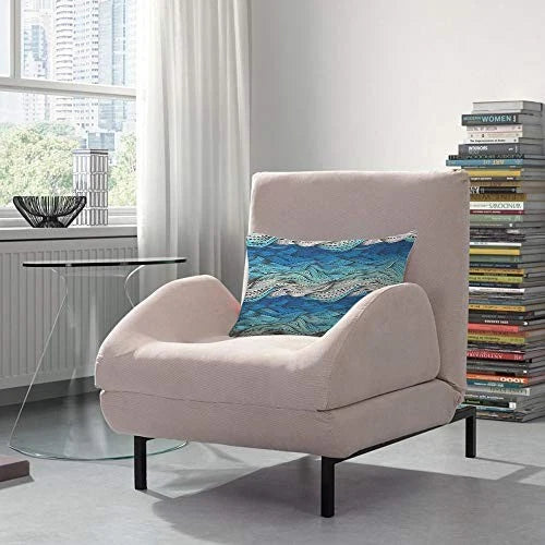 Wave Throw Pillow Cover 12x20 Inch Ocean 20" x 12" (Pack of 1) Rectangle-a24