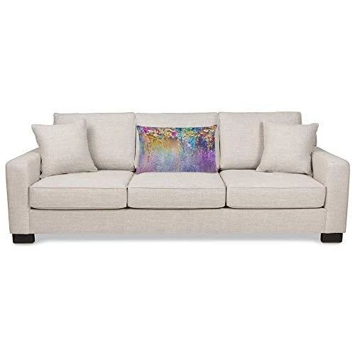Throw Pillow Cover Abstract Floral Watercolor 30" x 20" (Pack of 1) Multi-a132