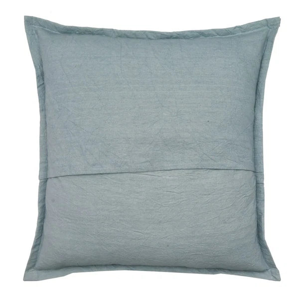 16" Decorative Mirror Embroidered Pucca Cushion Pillow-Cover Sofa Throw Blue