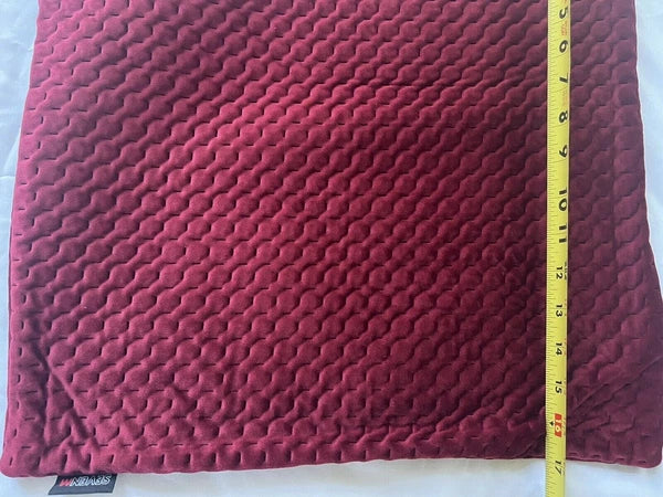 Set of 2 Burgundy Decorative Throw Pillow Covers Modern Solid Outdoor 17"x17"