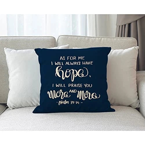 Pillows Covers Decorative Throw Pillow 18" x 18" (Pack of 1) Bible Quote
