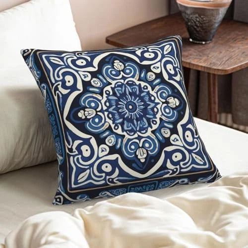 Throw Pillow Covers 18x18 Set of 2 Chinoiserie 18" x 18" (Pack of 2) Blue