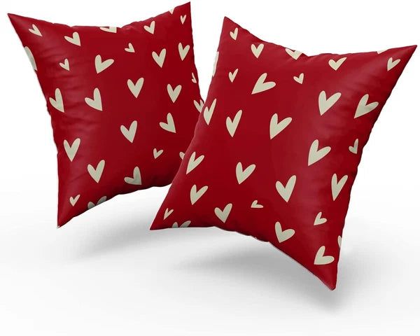 Valentines Day Pillow Covers 18" x (Pack of 2), Red