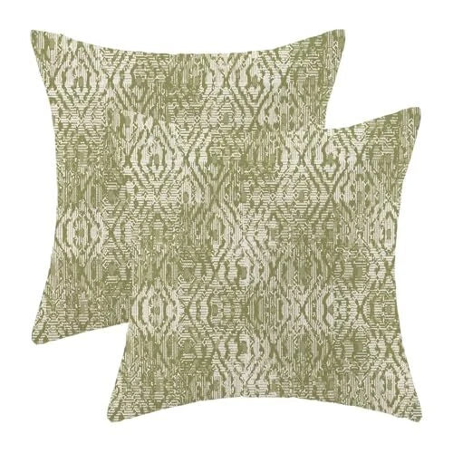 Boho Pillow Covers 18x18 Inch Set of 2, Vintage 18" x 18" (Pack of 2) Green