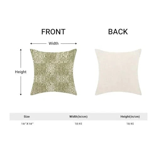 Boho Pillow Covers 18x18 Inch Set of 2, Vintage 18" x 18" (Pack of 2) Green