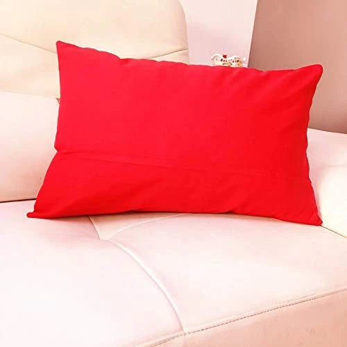 4-Pack 100% Cotton Lumbar Comfortable Solid Decorative 12x20inch/30x50cm Red