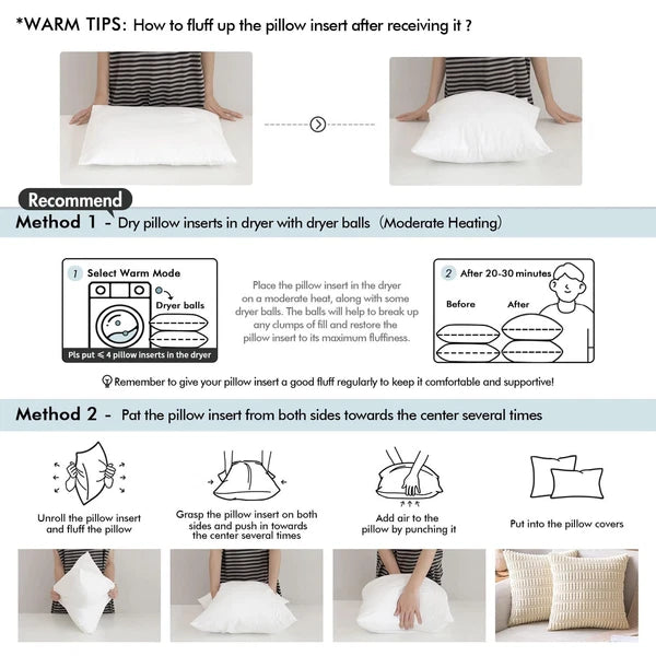 MIULEE Throw Pillow Insert Premium Pillow Stuffer Sham Rectangle for Decorati...