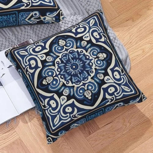 Throw Pillow Covers 18x18 Set of 2 Chinoiserie 18" x 18" (Pack of 2) Blue