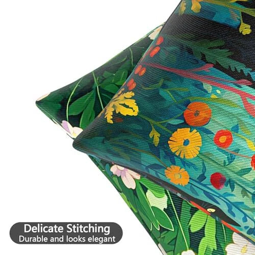 Throw Pillow Covers, 18x18 Inch Cotton Linen Pillow Cases 2pcs-a-cute Black Cat