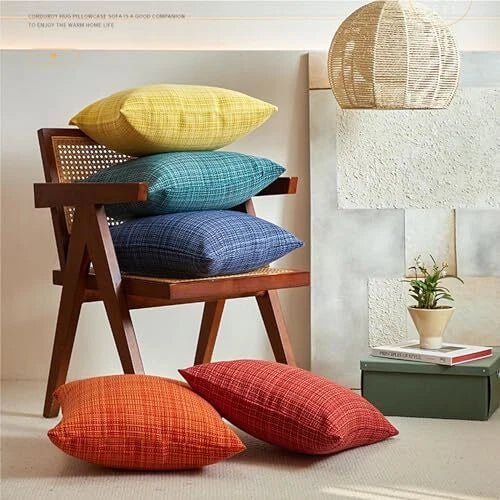 Western Flower Outdoor Pillow Covers Waterproof, All Weather Cushion Navy Blue