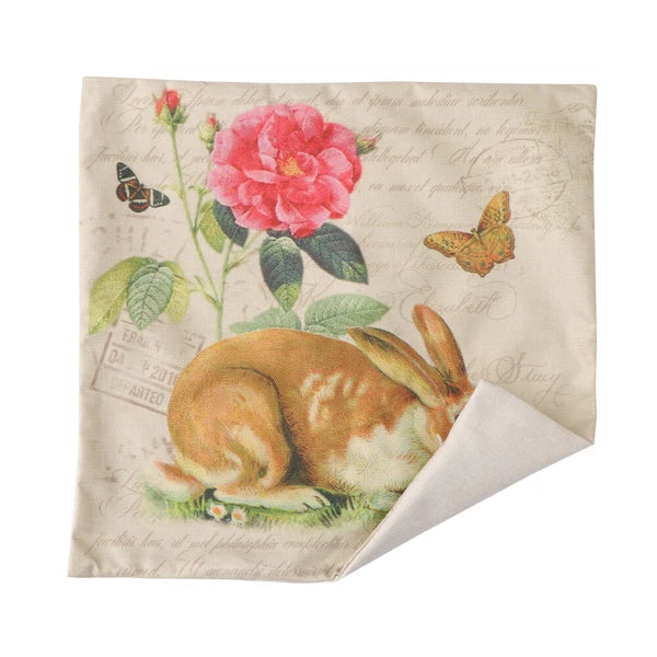 Easter Throw Pillow Cover Cushion Cover Floral Printing Pillow Case