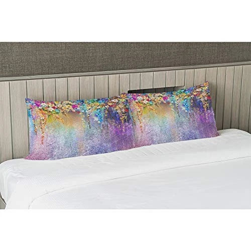 Throw Pillow Cover Abstract Floral Watercolor 30" x 20" (Pack of 1) Multi-a132