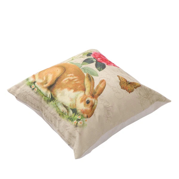 Easter Throw Pillow Cover Cushion Cover Floral Printing Pillow Case