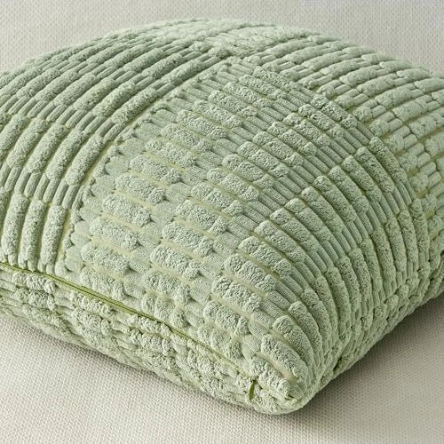 Sage Green Decorative Throw Pillow Covers 18" x 18" (Pack of 2) Sagegreen