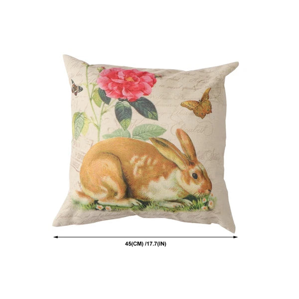 Easter Throw Pillow Cover Cushion Cover Floral Printing Pillow Case