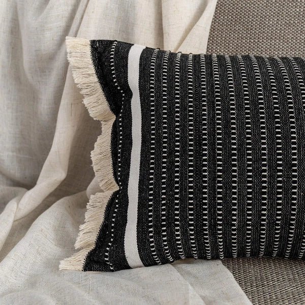 OJIA Modern Throw Pillow Cover with Tassels, Decorative Liana Fringe Accent C...