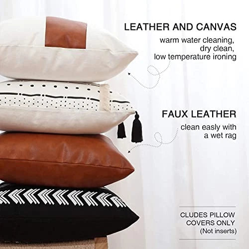 Throw Pillow Covers 18 x 18 Set of 4 - Modern 18" x 18" (Pack of 4) Boho