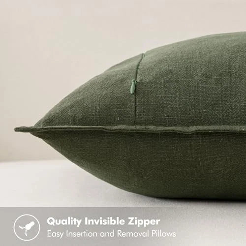 Decorative Pillow Covers 18x18 Inch 18" x 18" (Pack of 2) 2 Dark Olive Green